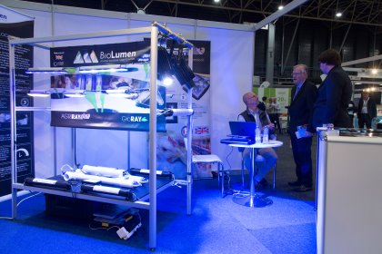 Interesting concept from UK-based company BioLumen, which allows livestock producers to choose exactly the right light ingredients they need to let pigs or poultry grow at optimum rates. Photo: Koos Groenewold Interesting concept from UK-based company BioLumen, which allows livestock producers to choose exactly the right light ingredients they need to let pigs or poultry grow at optimum rates. Photo: Koos Groenewold