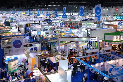 Aerial shot of VIV Asia 2017. Photo: VNU Aerial shot of VIV Asia 2017. Photo: VNU