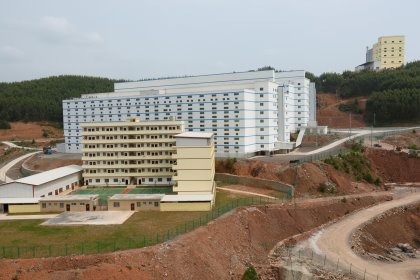 Aiming high: The 7-floor multi-storey pig houses have already been put into use. Photo: Henk Riswick Aiming high: The 7-floor multi-storey pig houses have already been put into use. Photo: Henk Riswick
