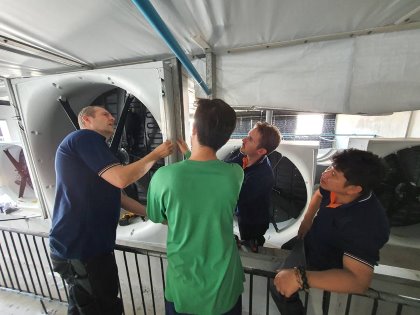 Customers can get the most energy-efficient ventilation system on the market if they combine the fan with the Dynamic MultiStep. Photo: SKOV Customers can get the most energy-efficient ventilation system on the market if they combine the fan with the Dynamic MultiStep. Photo: SKOV