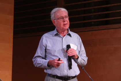 Prof Jerry Spears, North Carolina State University, addressing the audience on 4 important essential trace minerals for monogastrics. Photo: Vincent ter Beek Prof Jerry Spears, North Carolina State University, addressing the audience on 4 important essential trace minerals for monogastrics. Photo: Vincent ter Beek