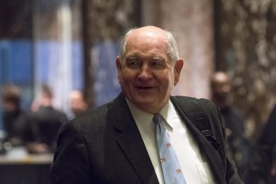 Sonny Perdue, photographed late 2016 when arriving at Trump Tower in New York City, to discuss a position in the new Cabinet. Photo: Albin Lohr-Jones