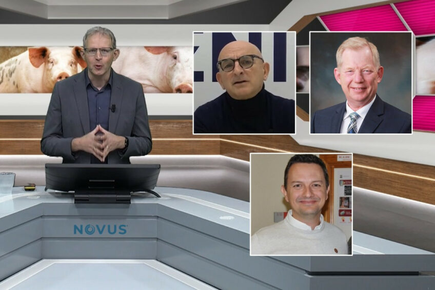 The line-up of the webinar with the 3 speakers on the right: Top left is Dr Carlo Lasagna, Martini; top right is Prof Dr Hans Stein, University of Illinois; and on the bottom is Prof Dr Bruno Silva, UFMG. Photo: Company Webcast