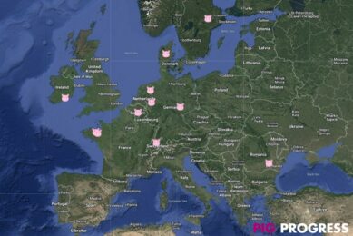 All over Europe in 11 pig farms in 2025