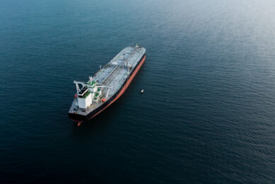 A large crude oil tanker photographed on the Strait of Hormuz in quieter times. Photo: Dreamstime 