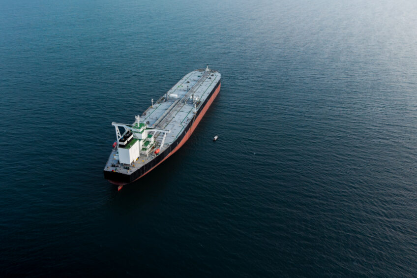 A large crude oil tanker photographed on the Strait of Hormuz in quieter times. Photo: Dreamstime