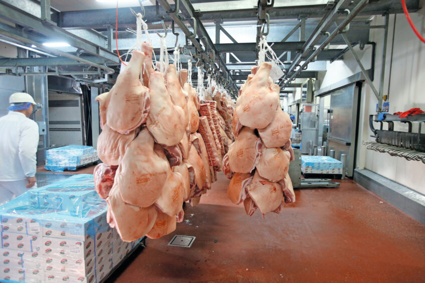 Pork cuts waiting to be exported. Photo: Bert Jansen